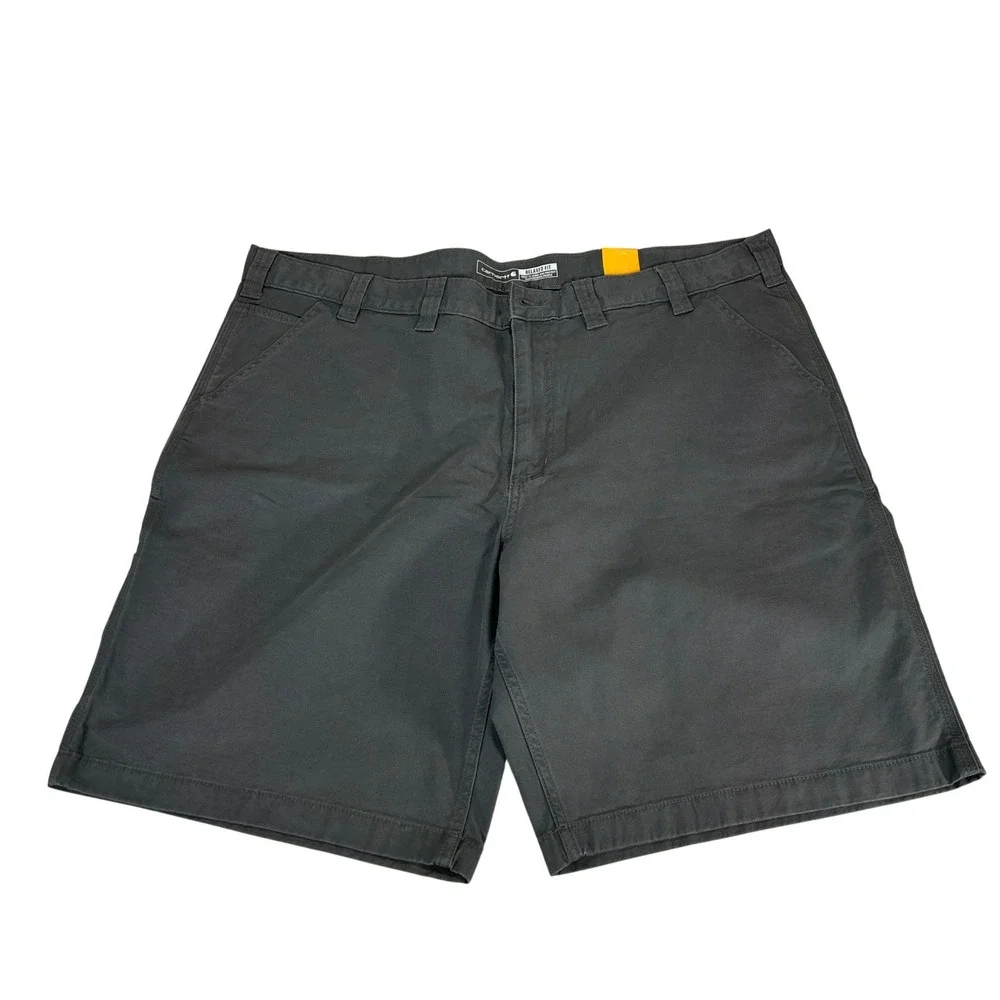 Carhartt Mens 44 Rugged Flex Relaxed Fit Canvas Work Shorts Gray BS2514-M NWT